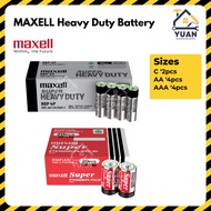 [1 CARD] MAXELL Heavy Duty Battery C Battery AA Battery AAA Battery