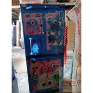 Lemari Pakaian Anak Plastik Bergambar Kartun Dengan Boneka Berlampu