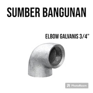 3/ IRON ELBOW 4 KNEE/ GALVANIZED THREAD IRON KENI/, 3/4