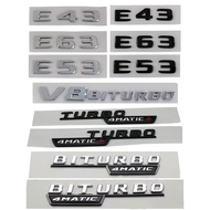 Benz AMG Modified Wordmark Trunk Badge E43 E53 E63 V8 BITURBO 4MATIC Blackened Tail Mark