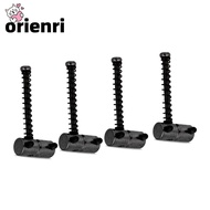 ORIENRI ​4PCS Electric Guitar Bass Bridge Saddles​, Metal ​Black ​Electric Bass Compensated Saddles,