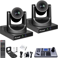 Prisual 30X NDI PTZ Camera Bundle with HDMI/SDI/USB/IP Streaming 60fps Auto Tracking Camera (2pcs) w