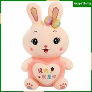 [MuyeadMY] Heart Holding Cottontail Stuffed Toy Great Gift Pairs Cottontail Doll Cuddly Hare Stuffed