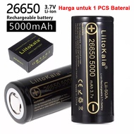 LIITOKALA Lii-50A Baterai 26650 5000mAh 20A Authentic Li-ion Rechargeable Battery