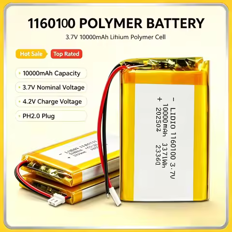 3.7V 10000mAh 1160100 Lithium Polymer Rechargeable Battery PH2.0 Plug 1-10PCS Replacement Li-po Cell