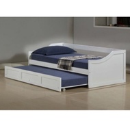 Daybed Katil single + pull out single bed divan modern solid wood