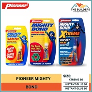 PIONEER MIGHTY BOND INSTANT GLUE SAKTO 1G, INSTANT GLUE 3G, XTREME 3G SUPER GLUE