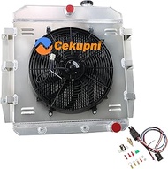 Cekupni 3 Row All Aluminum Radiator Shroud Fan for 1955-1959 Chevy Truck 3B 3C 3D 3E 3F 3G 3400 3500