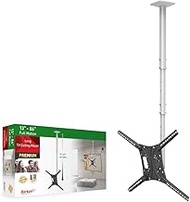 Barkan Long White TV Ceiling Mount, 13-75 Inch Tilt/Full Motion Flat & Curved TV Mount, Holds up to 