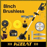 KEELAT Cordless Brushless Lawn 8 inch Mesin Rumput Mower Lawn Grass Cutter Household Grass Trimmer