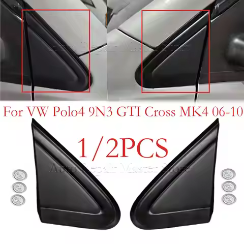1/2PCS New Front Exterior Triangle Wing Mirror Cover Trim For VW Polo4 9N3 GTI Cross Polo 9N MK4 200