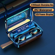 Original TWS F9-5 Bluetooth 5.0 Earphones 2200mAh Charging Box Wireless Headphone Earpods Earbuds