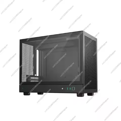 CH160-PLUS Mini ITX MATX Computer Case with Handle Mesh Ventilation Side Panel Tempered Glass Deskto