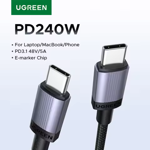 UGREEN PD3.1 240W USB C To USB C Cable Fast Charging 5A for Laptop MacBook Pro Air iPhone 17 Xiaomi 