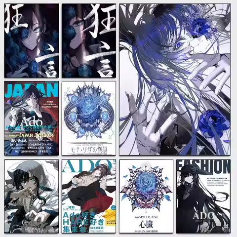 Anime Ado Japan Singer Poster Art With Prints Home Bedroom Living Room Decoration Gift