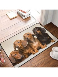 1入組柴犬狗狗門墊浴室地墊廚房客廳有趣小狗家居裝飾地毯地墊浴室地墊
