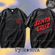 24h Shipping N9THNOVA Retro Skate Street Style Washed Pure Cotton T-shirt SANTA CRUZ 8