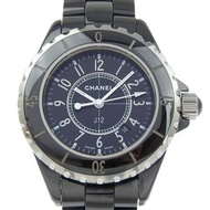 Pre-owned CHANEL J12 watch, H0682, ceramic, quartz movement, analog display, black dial, J12, women'