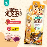Olive Care PAKET CREAMY TREATS 16gr & 20gr Isi 5pcs Snack Cemilan Kucing Bernutrisi dengan Daging Ay