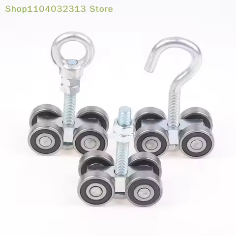 1Pcs Industrial Heavy Duty Sliding Door M12x80 Steel Tile Roller Wheel Loading 400kg Hanging Rail Be