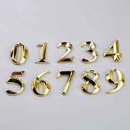 E-WOITD 1pc Height 5cm Golden Home Stier Address Door Label Gold Modern House Number E-WOITD