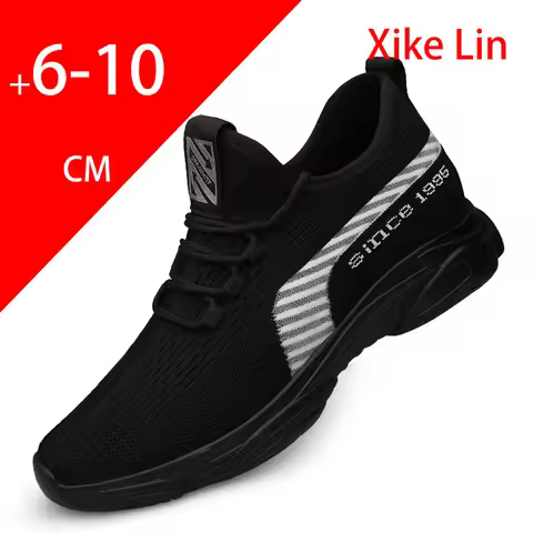Mens heightening shoes New model Soft sole Breathable mesh shock absorbing Comfortable lining Increa