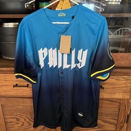 Men's Philadelphia Phillies Bryce Harper Blue Regatta Baseball Shirt Jersey