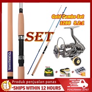 Fishing Rod Set Joran Pancing 1 Set Barang Mancing Set Fishing Combo Full Set Reel Spining