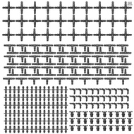 250 Pieces Irrigation Fitting Kit Drip Irrigation Barbed Connectors Compatible with 1/4 Inch Water Hose Connectors for Garden Lawn Drip Systems(30 4-Way Couplin  Tolo4.03