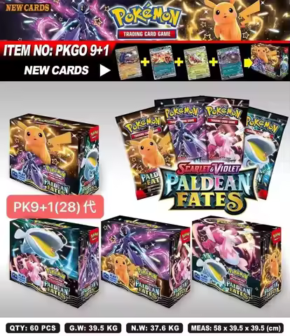 324/360 Pcs/Set Pokemon Card Paldean fates 151 Prismatic Evolutions PALDEAN FATES English Booster Ba