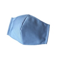 天空藍–成人弧形立體布口罩套 / 內外層TC布-簡潔款