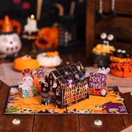 [Halloween Haunted House 3D Three-Dimensional Greeting Card] Cartoon Mummy Ghost Pop-up Paper Carvin