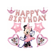 Disney 21PCS Minnie themed birthday party decoration balloons, family birthday party Christmas ballo