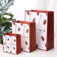 【Shanglife】Strawberry Portable Paper Bag High-end Art Small Fresh Birthday Gift Packaging Bag