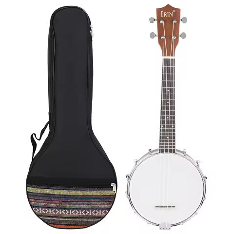 IRIN 4 Strings Banjo Sapele 4 Strings Banjo Ukulele Guitar Beginners Musical Instrument Rosewood Fin