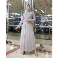 realpict gamis payet premium / gamis athaya dress / gamis import - silver xxl