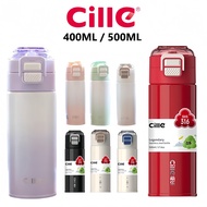Cille 316 Stainless Steel Drink Flask Tumbler Air Bottle Tahan Panas XB-24121/24122 400/500ML