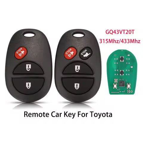 GQ43VT20T 315Mhz/433Mhz 3/4 Buttons For Toyota Tacoma Tundra Highlander Sequoia Sienna 2008-2012 Sma