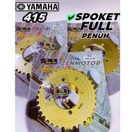 ✅ LC135 Y15ZR RXZ 415 YAMAHA SPROCKET SPOKET FULL PENUH 415 GOLD SPOKET LC Y15 SPOCKET BELAKANG EMAS