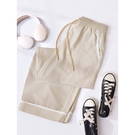 Quần dài nữ YOUNGER BY CARDINA vải thô gió dáng bom phối ren  5YQDR20