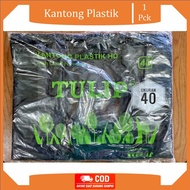 Kantong Plastik Kresek HD PE Tebal Hitam Merk TULIP Ukuran 40