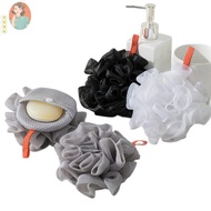 [VURK] 1 Soft Loofah Foam Bath for Soap 2 in 1 Soap Dispenser and Body Scrub Bathroom Exfoliating Ba