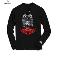Bigsize M - 5Xl jumbo long sleeve distro long sleeve t-shirt with cat motif