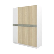 INDEX LIVING MALL ตู้เสื้อผ้า 4 บาน รุ่นออกาโน่ - สีขาว