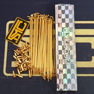 Spokes Spokes Spokes Nipples Gold 9 x 184 Wilwood/