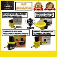 GOLDENFUJI LPG REGULATOR CAPETERY ANGLE 183B/GOLDEN FUJI PNME LPG REGULATOR 1/4"/MYHOM HIGH PRESSURE