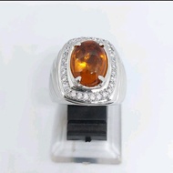 Fire opal stone ring