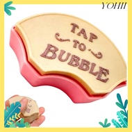 YOHII Press-Type Fingertip Toy, Handheld Stress Relief Tap to Bubble Clicky Fidget Button, Hot Fan-S