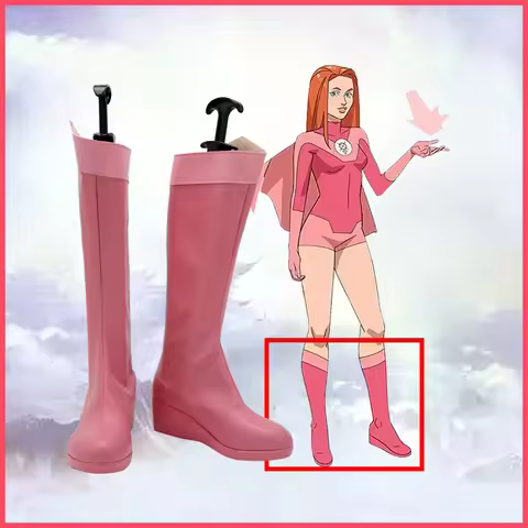 Invincible Atom Eve Cosplay Boots High Heel PU Shoes Halloween Cosplay Prop Custom Made