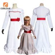 Annabelle Cosplay Outfit - White Long Skirt Dress for Parties